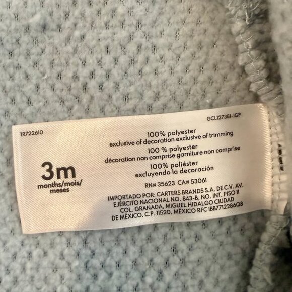 Baby Blue Sleeveless Hoodie (0-3M) - Picture 6 of 6